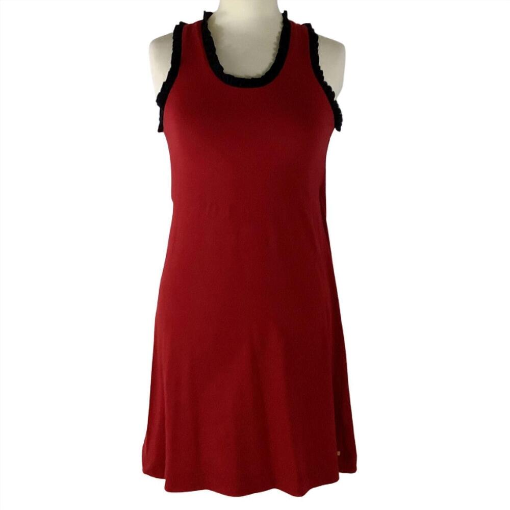 NEW TRU COLORS maggie dress in red and black